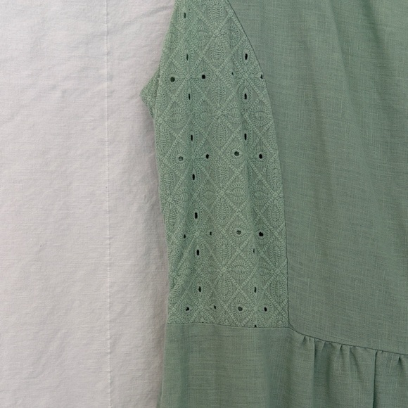 Peruna by Marks & Spencer Mint Green Eyelet Midi Dress - Picture 5 of 6